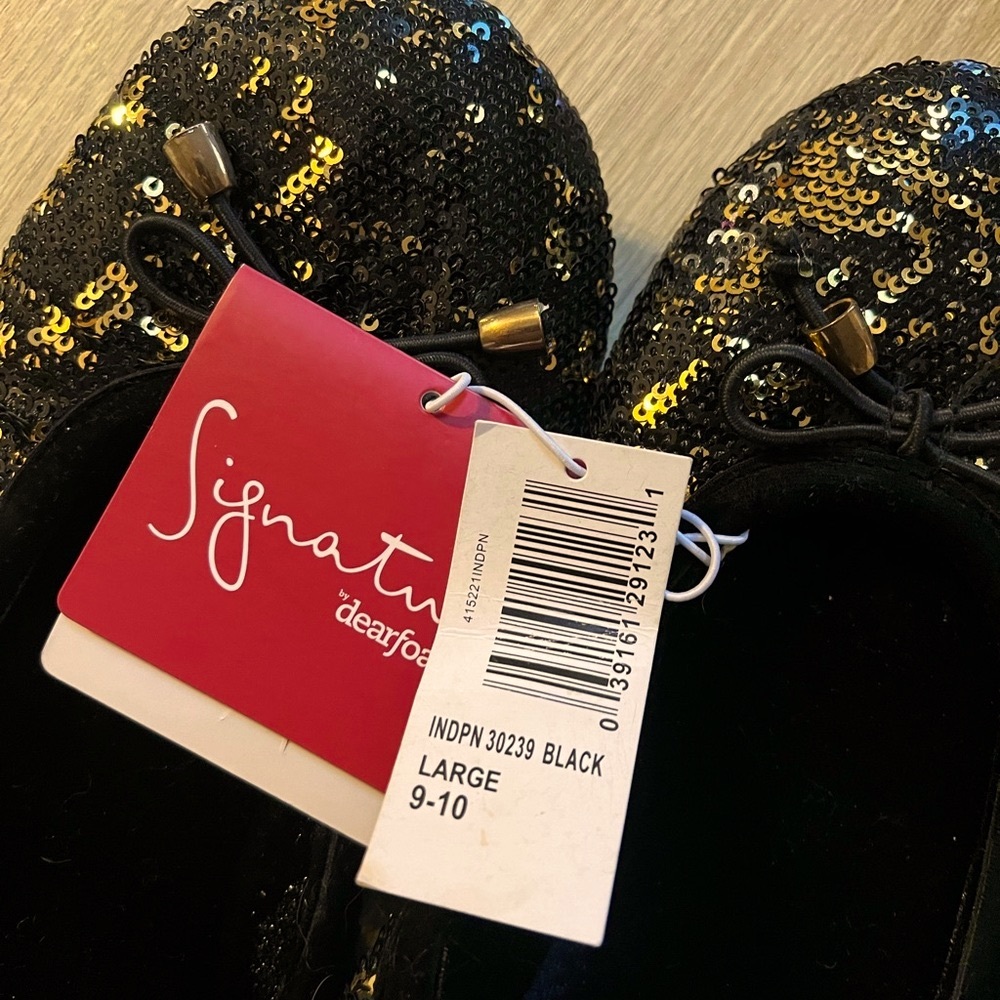 Dearfoam 🌟HP🌟Signature Sequin Ballet Flats NWT - Picture 8 of 9